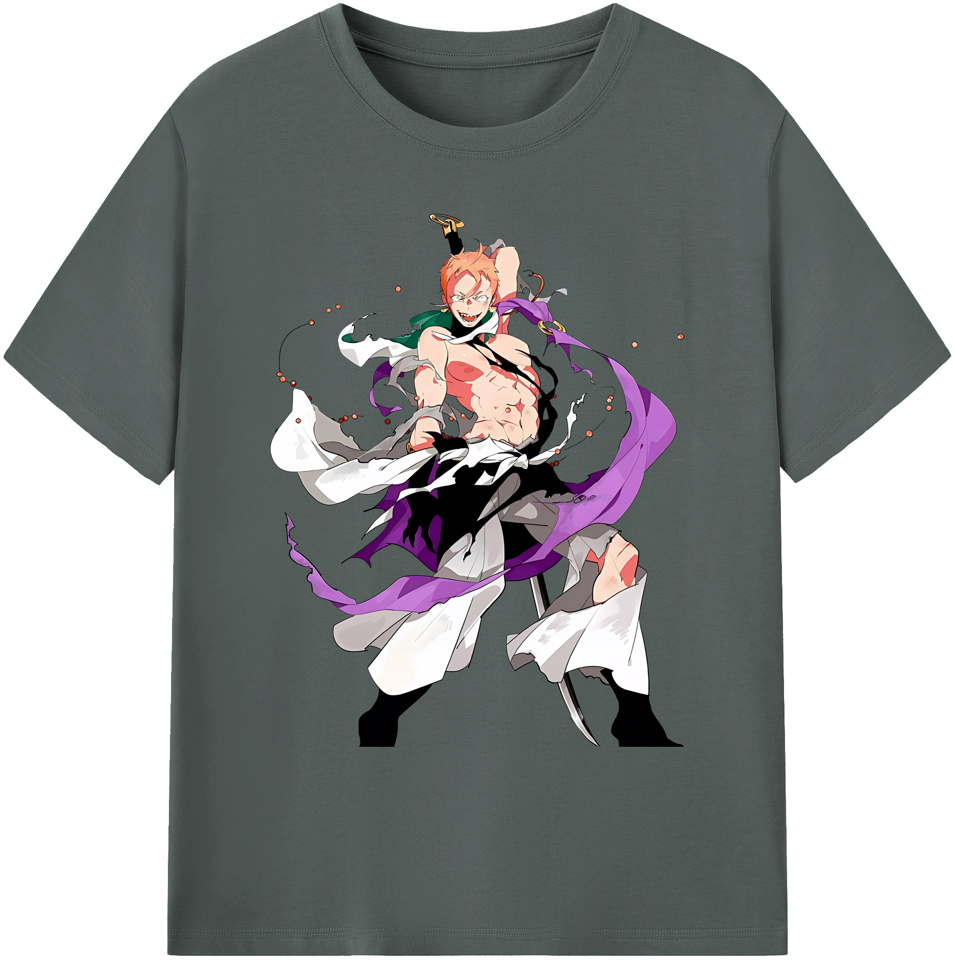 （画像用） 刀剣乱舞 Touken Ranbu 綿100％ メンズ半袖Tシャツ｜肌触りやわらか＆通気性